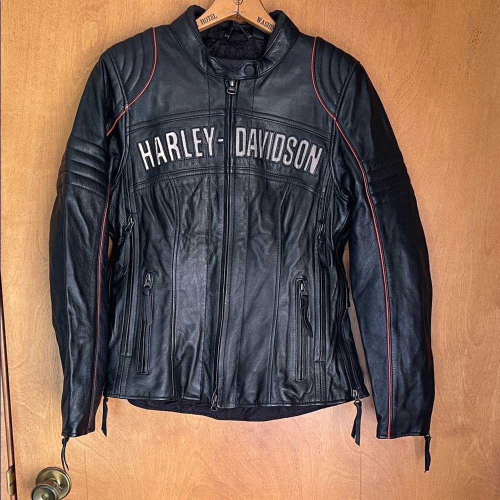 Harley-Davidson Black Jacket with Red Trim